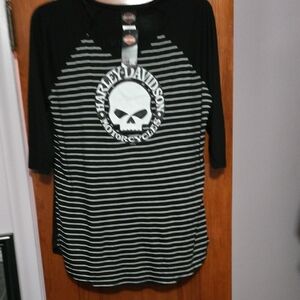 HARLEY DAVIDSON WOMAN'S LONG BLOUSE BRAND NEW TAG STILL ON IT